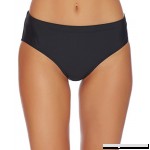 Athena Women's Landa Mid Waist Swimsuit Bikini Bottom Black B07DWDG4CV